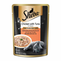 Sheba - Chicken With Tuna In Gravy - (+1 Year) - Adult Wet Cat Food - 70 Gm Pouch