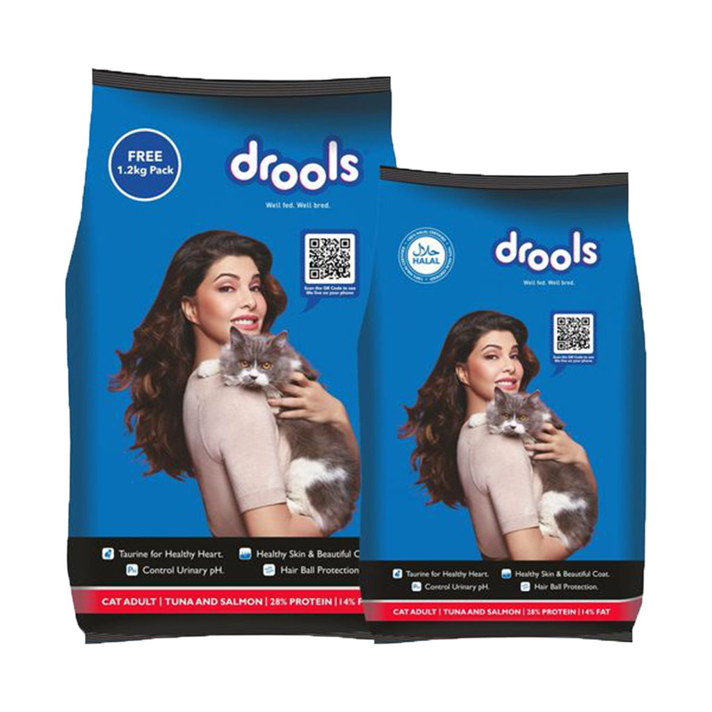 Drools - Tuna & Salmon - Adult - Dry Cat Food - 3 kgs + 1.2 kgs
