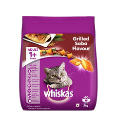Whiskas Adult Grilled Saba Flavour 1+ Years Dry Cat Food